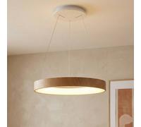 Mantra Iluminación Lampada LED a sospensione Niseko II, Ø 38 cm, color legno, CCT Mantra Iluminación