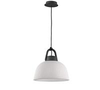 Mantra Iluminación. Lampadario a sospensione per esterno diametro 37 cm, realizzato in ABS, PE e alluminio finitura in colore grigio antracite, altezza regolabile
