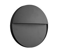 Mantra Iluminación. Modello BAKER Segnalatore esterno circolare diametro 16 cm realizzato in alluminio e policarbonato finitura in colore grigio scuro