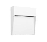 Mantra Iluminación. Modello BAKER Segnalatore esterno quadrato da 16 cm realizzato in alluminio e policarbonato finitura in colore bianco sabbia.