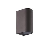 Mantra Iluminación. Modello KANDANCHU. Applique da esterno circolare realizzata in alluminio con finitura in Corten