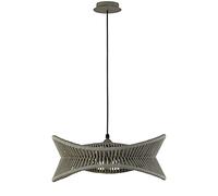 Mantra Iluminación. Modello POLINESIA. Lampada a sospensione da esterno diametro 60 cm con altezza regolabile realizzata in alluminio finitura beige scuro