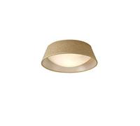 Mantra Iluminación. Modello SABINA Plafoniera da soffitto diametro 31 cm realizzata in ferro e tela rifinita in colore marrone