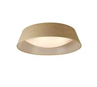Mantra Iluminación. Modello SABINA Plafoniera da soffitto diametro 59 cm realizzata in ferro e tela rifinita in colore marrone
