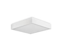 Mantra Iluminación. Modello SAONA. Plafoniera quadrata da 30 cm realizzata in alluminio con finitura in colore bianco opaco. Fonte di luce 30 W 2700 lm 4000 K.