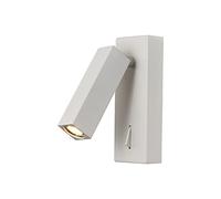 Mantra Iluminación. Modello TARIFA Applique da parete con lettore realizzato in alluminio e ferro finitura in colore bianco opaco
