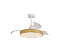 Mantra Iluminación Ventilatore da soffitto LED Alaska effetto legno DC silenzioso Ø 106 cm CCT Mantra Iluminación