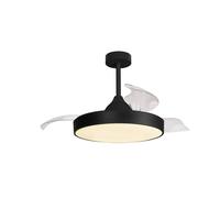 Mantra Iluminación Ventilatore da soffitto LED Alaska nero DC silenzioso Ø 106 cm CCT Mantra Iluminación