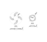 Mantra Iluminación Ventilatore da soffitto LED Aloha bianco, motore a corrente continua Mantra Iluminación