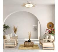 Mantra Iluminación Ventilatore da soffitto LED Flower in legno con motore a corrente continua, Mantra Iluminación