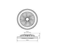 Mantra Iluminación Ventilatore da soffitto LED Gamer Big bianco DC silenzioso Ø 56 cm CCT RGB Mantra Iluminación