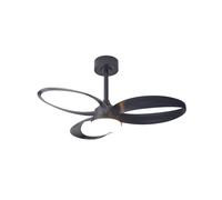 Mantra Iluminación Ventilatore da soffitto LED Infinity, nero, DC silenzioso, Ø 93 cm, CCT Mantra Iluminación