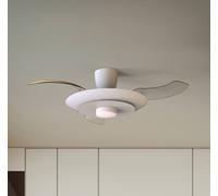 Mantra Iluminación Ventilatore da soffitto LED Kyoto, bianco, CC, silenzioso, CCT, 106 cm Mantra Iluminación