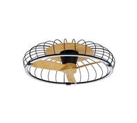 Mantra Iluminación Ventilatore da soffitto LED Nature, app CCT, nero/faggio Mantra Iluminación