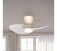 Mantra Iluminación Ventilatore da soffitto LED Nenufar, bianco, CC, silenzioso, CCT, 74 cm Mantra Iluminación