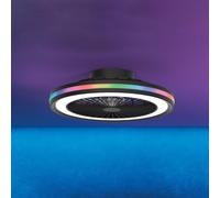 Mantra Iluminación Ventilatore da soffitto LED per giocatori, nero, DC, silenzioso, Ø 47 cm, CCT Mantra Iluminación