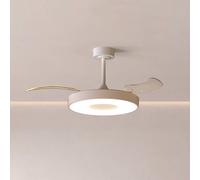 Mantra Iluminación Ventilatore da soffitto LED Smart Coin, beige/bianco, CC, silenzioso, CCT Mantra Iluminación