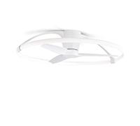 Mantra Iluminación. Ventilatore e plafoniera da soffitto da 105 cm di diametro in colore bianco, fonte di luce LED 75 W 2700 K-5000 K 7200 lm Ventilatore 35 W