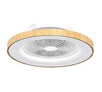 Mantra Tibet LED Ventilatore e Plafone da Soffitto Gestito Da APP Amazon Alexa Google Home By José ignacio Ballester - Legno/Bianco