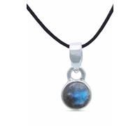 mantraroma Collana con ciondolo in argento 925, labradorite verde e blu, pietra preziosa, collana con ciondolo in argento sterling da donna, regalo