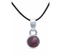 mantraroma Collana con ciondolo in argento 925, pietra preziosa rossa granata, collana con ciondolo in argento sterling da donna, regalo