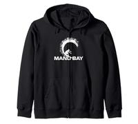 Manu Bay Nuova Zelanda Costa Raglan Felpa con Cappuccio