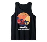 Manu bay Raglan Nuova Zelanda Surf Vintage Surf Spiaggia Sole Canotta