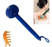 Manual Body Lymphatic Massage Hammer - Wormwood Massage Hammer Stick for Body - Muscle Relaxation Meridian Activation (blue)