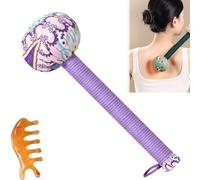 Manual Body Lymphatic Massage Hammer - Wormwood Massage Hammer Stick for Body - Muscle Relaxation Meridian Activation (purple)