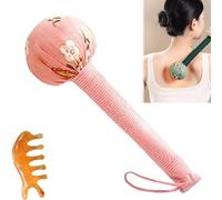 Manual Body Lymphatic Massage Hammer - Wormwood Massage Hammer Stick for Body - Muscle Relaxation Meridian Activation (pink)