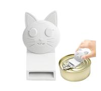 Manual Can Opener, Portable Lid Tool, Cat Shape Opener with 3D Printed Design, Kitchen Gadget for Pet Food Soda Beer, Cooking Accessories, Handy for Home Apartment Dormitory Restaurant