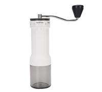 Manual Coffee Grinder Portable Hand Crank Coffee Bean Mill 40 Adjustable Settings Ceramic Burr for Camping Travel Office Home Lightweight ABS 2.4x8.0in (White)
