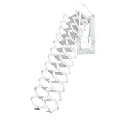 Manual Control Drop Down Attic Stairs,Titanium Magnesium Alloy Wall-mounted Folding Loft for Attics,Garages,Warehouses,Shops(Wit,3.6-3.9m)