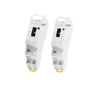 Manual Control Household Contactor Din Rail Type Modular Contactor 2P 16A 20A 25A 2NO or 2NC 220V AUOQKQUT(2P 25A 2NC 220V)