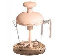 Manual Egg Beater Cup with Press Function PP Green(Pink) | One-hand press mechanism, effortless beating, PP material, green color, easy operation