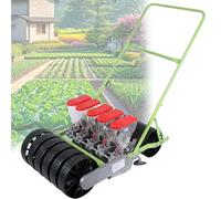 Manual Garden Seeder Precision Home Vegetable Gardening | 5-row sowing slots, adjustable planting depths, adjustable row and plant spacing, efficient small to medium plot seeding