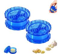 Manual Garlic Twister & Ginger Mincer Tool,Multi-Functional Crusher，Blue：2