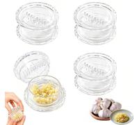 Manual Garlic Twister & Masher,transparent Plastic Garlic Mincer Tool，Multi-Functional Mincer & Grinder for Garlic, Onion, Ginger, Nuts, Impact Resistant Kitchen Gadget (4pcs)