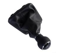 Manual Gear Shift Knob 5 6 Speed with Leather Boot(6-piece set Black line) | 5 or 6 speed compatible, leather gaiter included, wear-resistant ABS, direct replacement, black finish