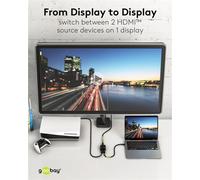GOOBAY 58485 - Commutatore HDMI 2x1, 4K@30 Hz