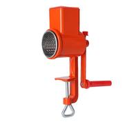 Manual Grain Grinder - Easy Hand Crank Milling, Red Spray Painted Desktop Clamp Mounting, 24 cm Tall Frame + 480 g Portable Weight, Hardened Aluminium Alloy Sturdy Metal - For Spices & Home Kitchen