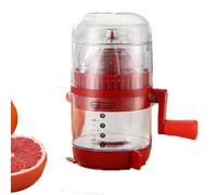 Manual Hand Crank Juicer - Effortless, Versatile Citrus & Fruit Squeezer with Suction Base. Easy to clean and built to last, no electricity, for home, camping, and outdoor use. (RED)