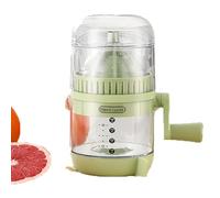 Manual Hand Crank Juicer - Effortless, Versatile Citrus & Fruit Squeezer with Suction Base. Easy to clean and built to last, no electricity, for home, camping, and outdoor use. (GREEN)