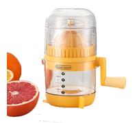 Manual Hand Crank Juicer - Effortless, Versatile Citrus & Fruit Squeezer with Suction Base. Easy to clean and built to last, no electricity, for home, camping, and outdoor use. (YWLLOW)