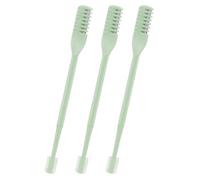 Manual Nose Hair Trimmer, Double-Headed 360° Rotating Grooming Tool, 3-Piece Stainless Steel Clippers Set for Women, Men, Personal Care, Travel, Daily Hygiene Use, 9.2x1x0.2cm Yellow Green Dark Green