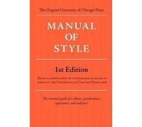 Manual of Style (Chicago 1st Edition) (Tascabile)