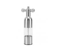 Manual Pepper Grinder Large Stainless Steel Adjustable Grinding Mill Durable Transparent Body Smooth Operation for Kitchen Use Silve