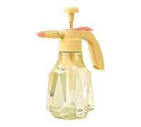 Manual Pressure Sprayer, 1 Liter Capacity 30.5cm Tall Garden Pump, Adjustable Fine Mist to Stream Nozzle, Durable Translucent with Ergonomic Grip, Modern Utility Aesthetic, and