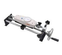 Manual Push Pull Test Stand - 250mm Stroke, Hand Wheel Operated Force Gauge for Mechanical Tension Testing, Includes Clamp and Horizontal Force Test Stand(50N)
