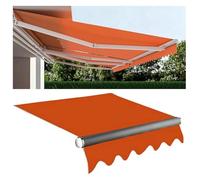 Manual Retractable Awning Durable Poliestere Canopy for Patio Doors & Windows Outdoor Sunshade Shelter Garden Shade (4 x 3,5 m)